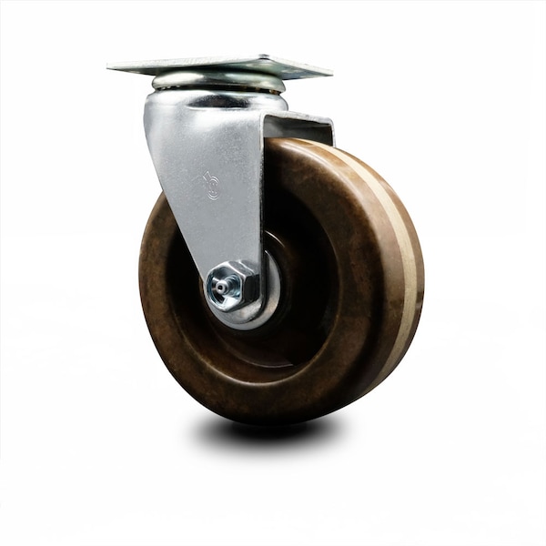 5 Inch High Temp Phenolic Wheel Swivel Caster with Roller Bearing